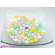 Dragées chocolat mini-coeurs, couche de sucre assez fine, multicolore brillant - 1kg