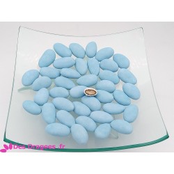 Dragées amande Avola 28% (couche de sucre assez fine), bleu mat - 1kg