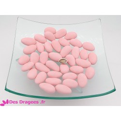 Dragées amande Avola 28% (couche de sucre assez fine), rose mat - 1kg